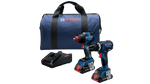 Bosch 2-Tool Combo Kit with Connected-Ready Freak, Two-In-One Impact Driver, Connected-Ready Compact Tough, Hammer Drill/Driver